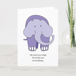 Cartão de Aniversário de Elefante Puro Engraçado