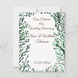 Cartão de aniversário de Elementos Botânicos