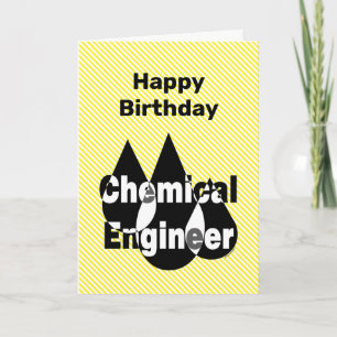 Cartão de Aniversário de Engenheiros Químicos