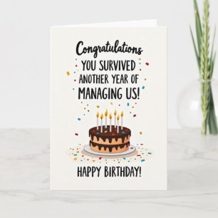Cartão de Aniversário de Equipe Humorístico