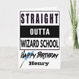 Cartão de Aniversário de Escola do WIZARD para het