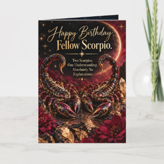 Cartão de Aniversário de Escorpião para Escorpião