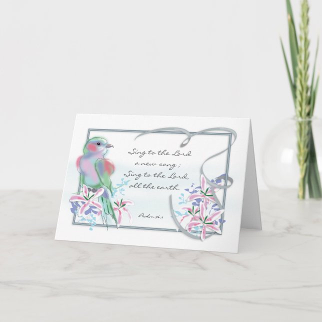 Cartão de aniversário de escritura (Frente)