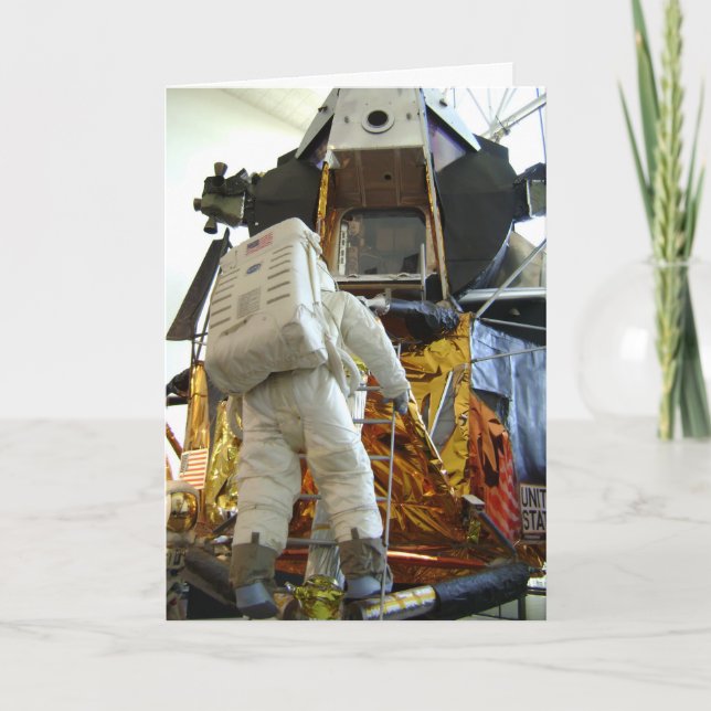 Cartão de Aniversário de Espaço (Frente)