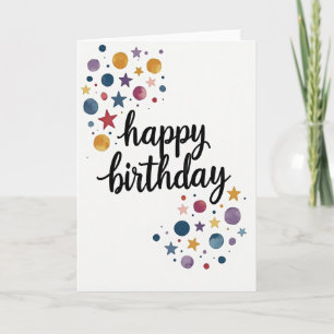 Cartão de Aniversário de Estrela Abstrata