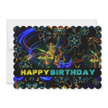 Cartão de Aniversário de Explosão Exótica para Fir