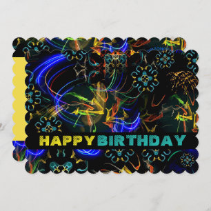 Cartão de Aniversário de Explosão Exótica para Fir