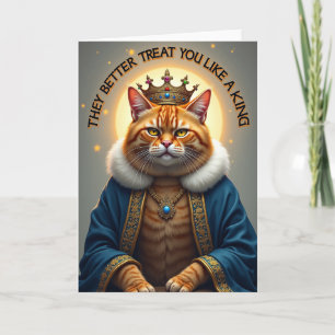 Cartão de Aniversário de Felino Majestoso