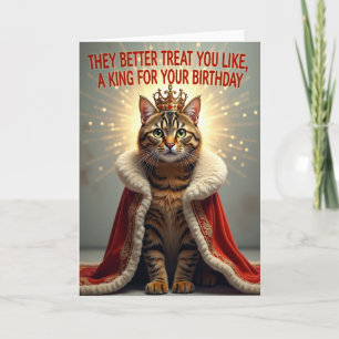 Cartão de Aniversário de Felino Majestoso