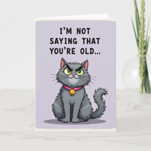 Cartão de Aniversário de Felino Mal-Humorado