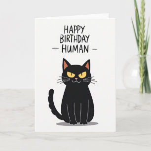 Cartão de Aniversário de Felino Ousado