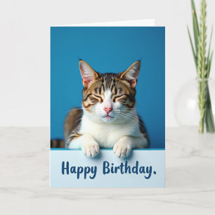 Cartão de Aniversário de Felino Pacífico