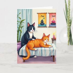 Cartão de Aniversário de Felino Tranquilo
