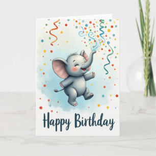 Cartão de Aniversário de Festa Divertida