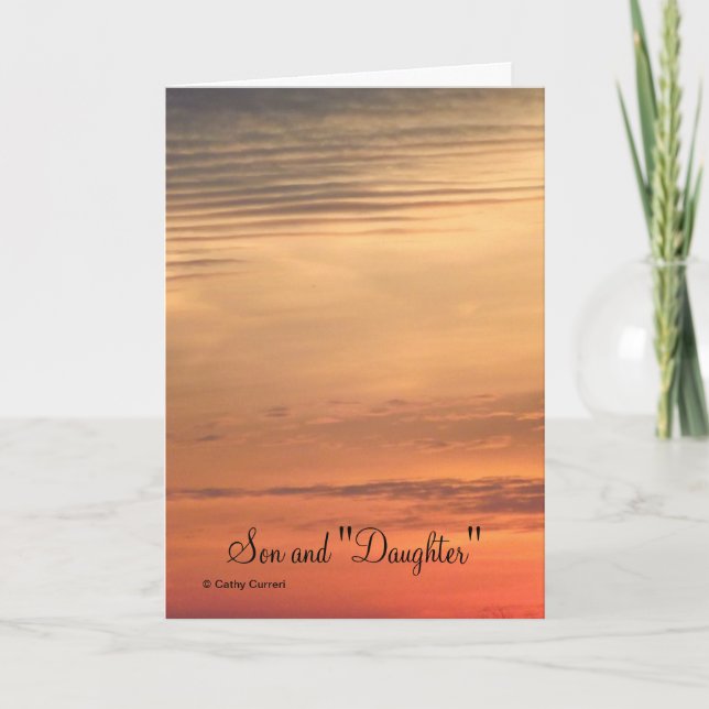 Cartão de Aniversário de Filho e "Filha" (Frente)