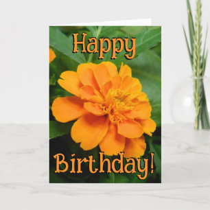 Cartão de Aniversário de Flor de Laranja