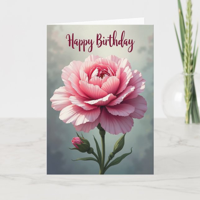 Cartão de Aniversário de Flor Doce em Flor (Frente)