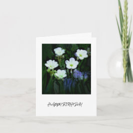 CARTÃO DE ANIVERSÁRIO DE FLORES BRANCOS