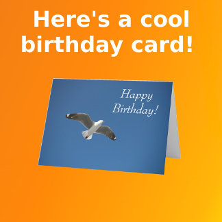 Cartão de Aniversário de Foto Azul Céu Azul
