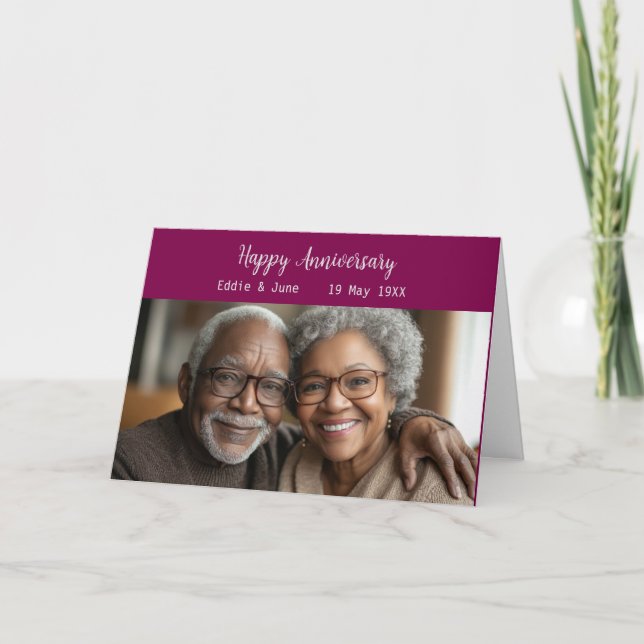 Cartão de Aniversário de Foto de Aniversário Cranb (Frente)