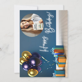 Cartão de Aniversário de Foto Personalizado - Balõ