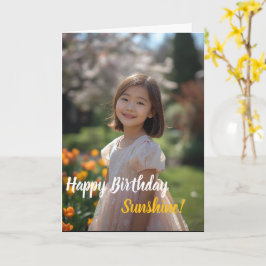 Cartão de Aniversário de Foto Personalizado Simple