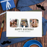 Cartão de Aniversário de Fotografia para o "PAI" m<br><div class="desc">Mostre ao seu pai o quanto o ama no seu aniversário com este cartão de saudação de fotos personalizadas. Adicione facilmente suas mensagens e fotos pessoais usando a caixa "personalizar este modelo".</div>