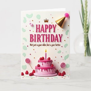 Cartão de Aniversário de Framboesa