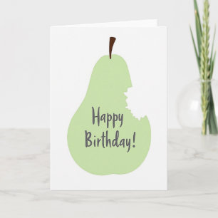 Cartão de Aniversário de Fruta Verde Doce