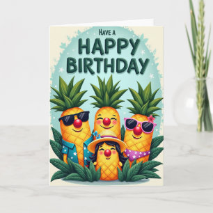 Cartão de Aniversário de Frutas Caprichosas