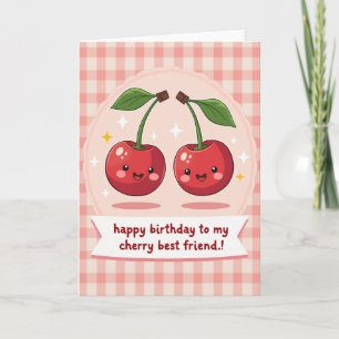 Cartão de Aniversário de Frutas Vermelhas Doces