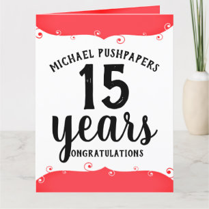 Cartão de aniversário de funcionário do marco u