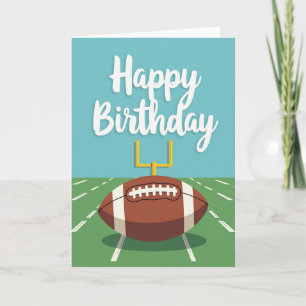 Cartão de Aniversário de Futebol Americano