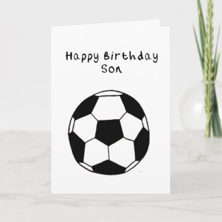 Cartão de Aniversário de Futebol Filho