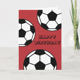Cartão de Aniversário de Futebol para Crianças - T