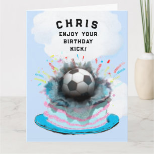 Cartão de Aniversário de Futebol Personalizado