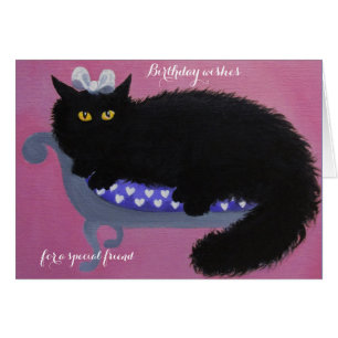 Cartão de aniversário de Gatinho Bonito/geraçã
