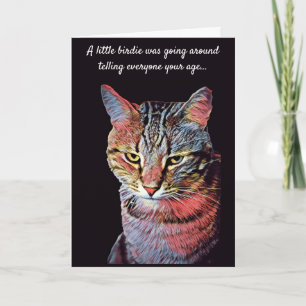 Cartão de Aniversário de Gato Engraçado
