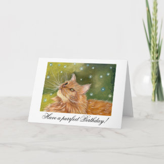Cartão de Aniversário de Gato Gengibre