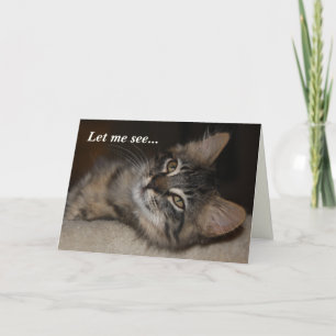 Cartão de Aniversário de Gato Legal