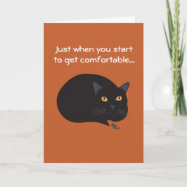 Cartão de Aniversário de Gato Negro