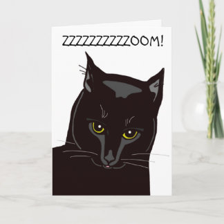 Cartão de Aniversário de Gato Negro