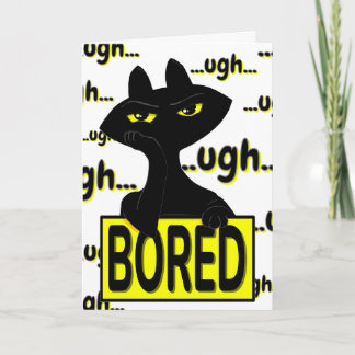 Cartão de aniversário de gato preto sarcástico Bad
