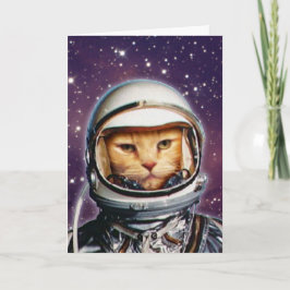 Cartão de Aniversário de Gato Stellar