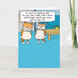 Cartão de Aniversário de Gato Velho Engraçado