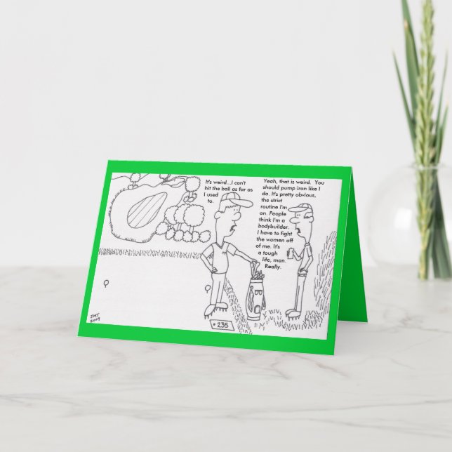 Cartão de Aniversário de Golf (Frente)