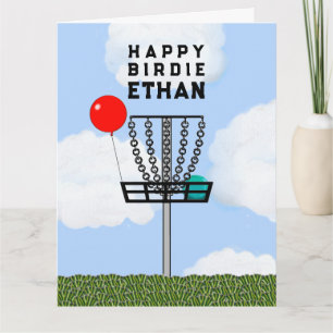 Cartão de aniversário de Golf de Disco Engraçado