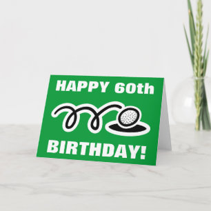 Cartão de aniversário de Golf Personalizável