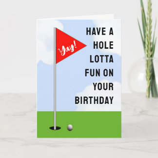 Cartão de Aniversário de Golfe