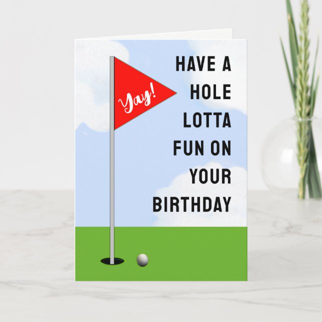 Cartão de Aniversário de Golfe (Frente)